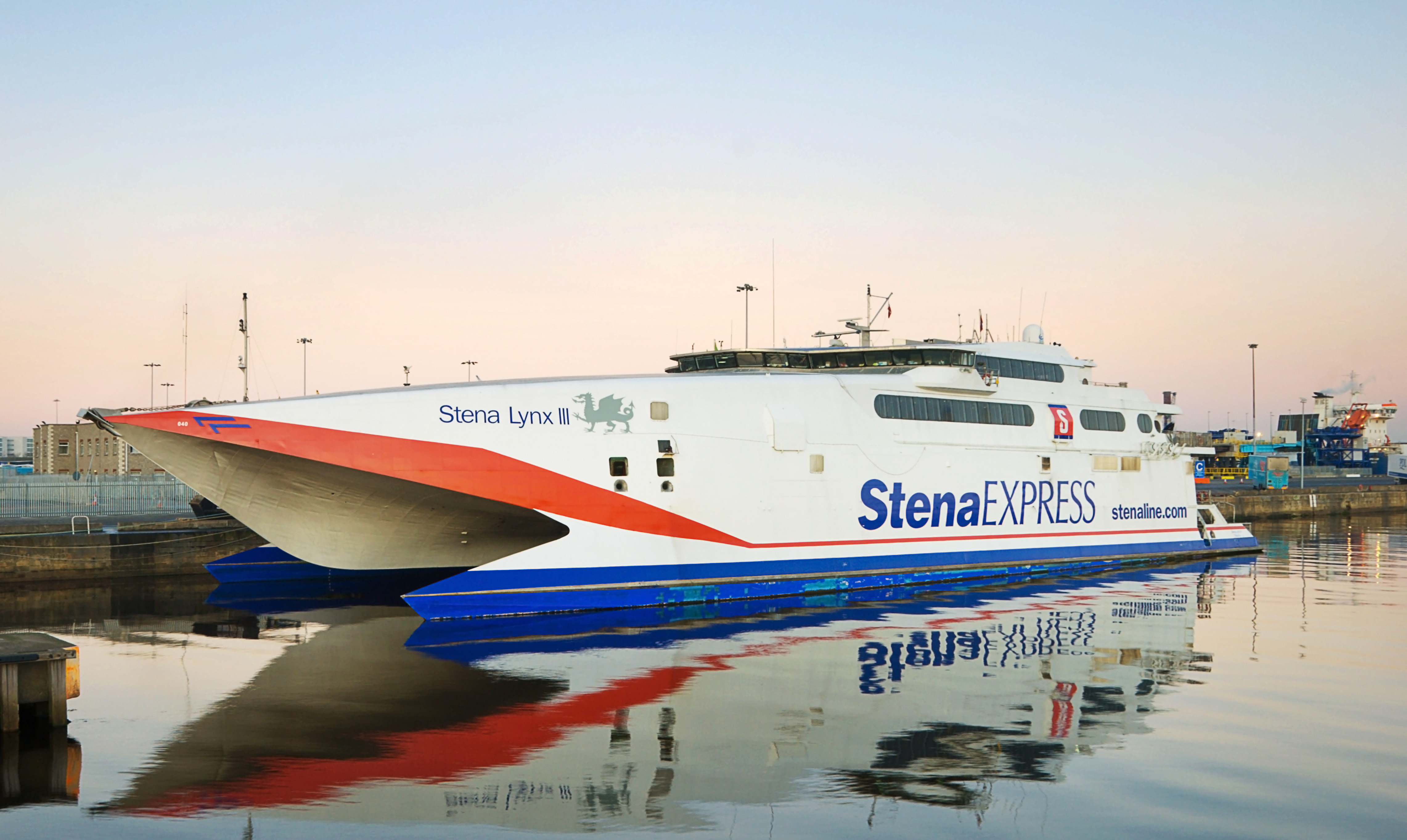 BA850D The Stena Lynx III moored at Dublin Docks. Image shot 12/2008. Exact date unknown.